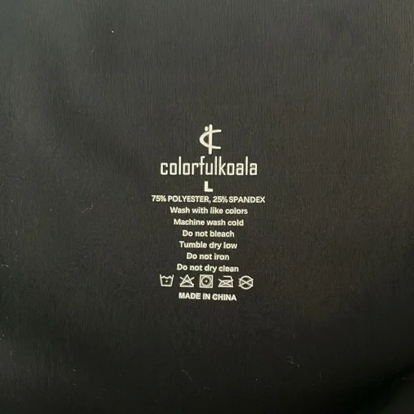 2 PAIRS Colorfulkoala High Waisted 7/8 Length Leggings with Pockets Size L Large - Picture 8 of 10